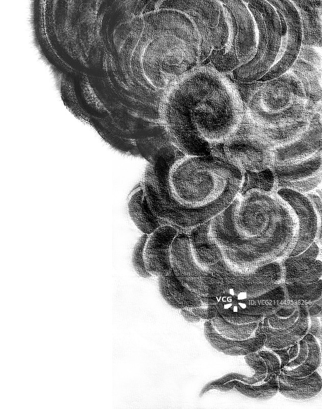 云层白云中国风水墨画墨彩图片素材