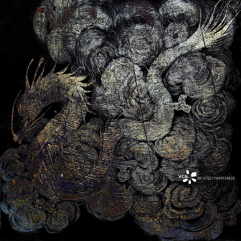 2024年龙年新年春节壁画插画海报图片素材