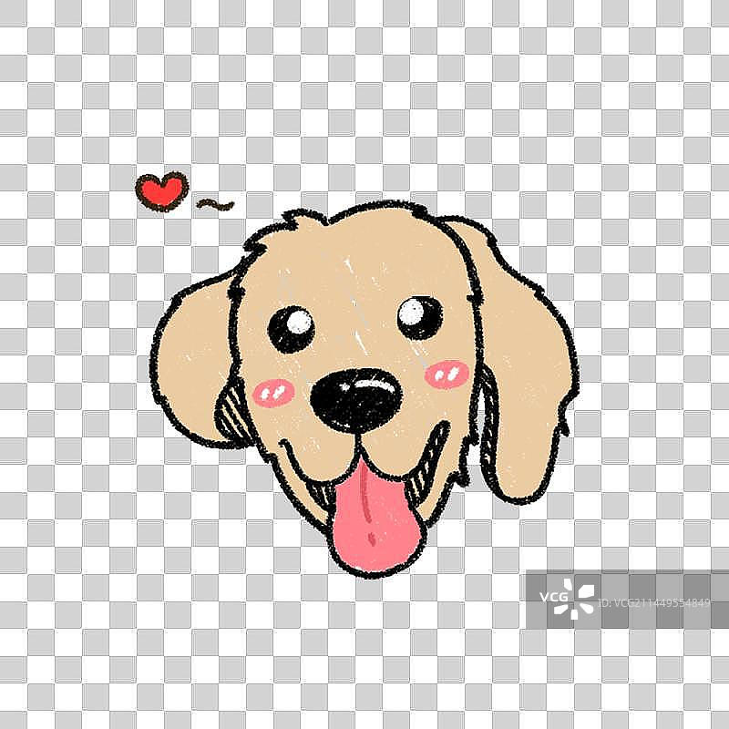 卡通小狗金毛头像图片素材