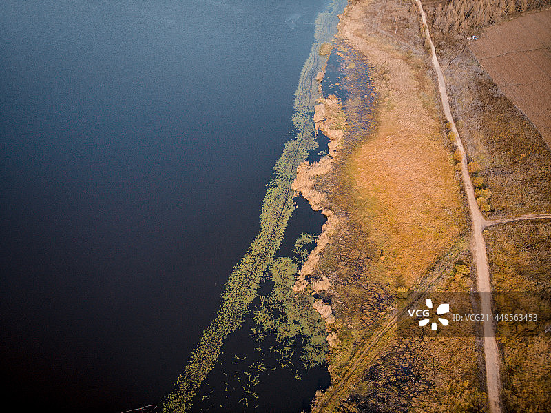 中国内蒙古阿尔山的秋天的航拍风光图片素材