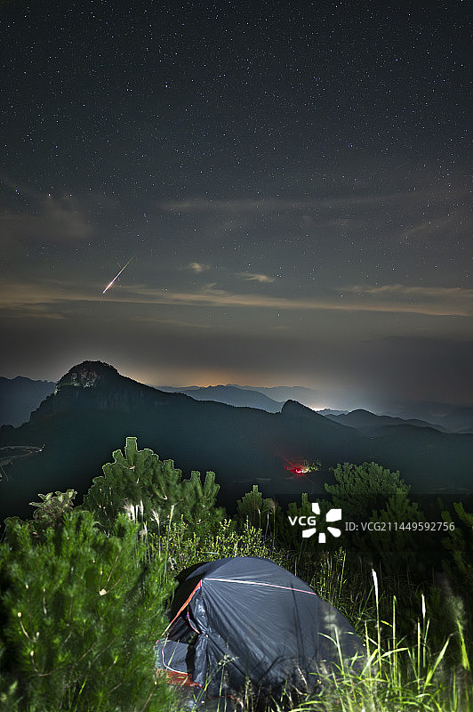 杭州太子尖流星图片素材