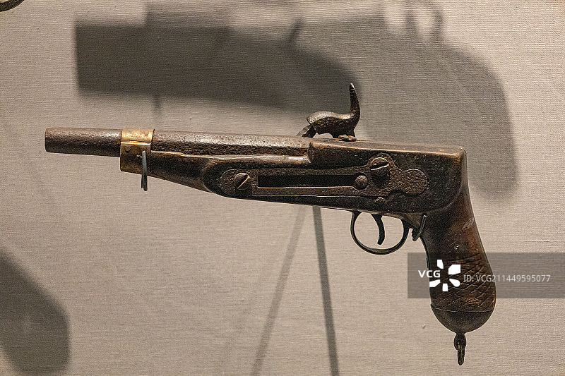 虎门海战博物馆馆藏清代手枪图片素材