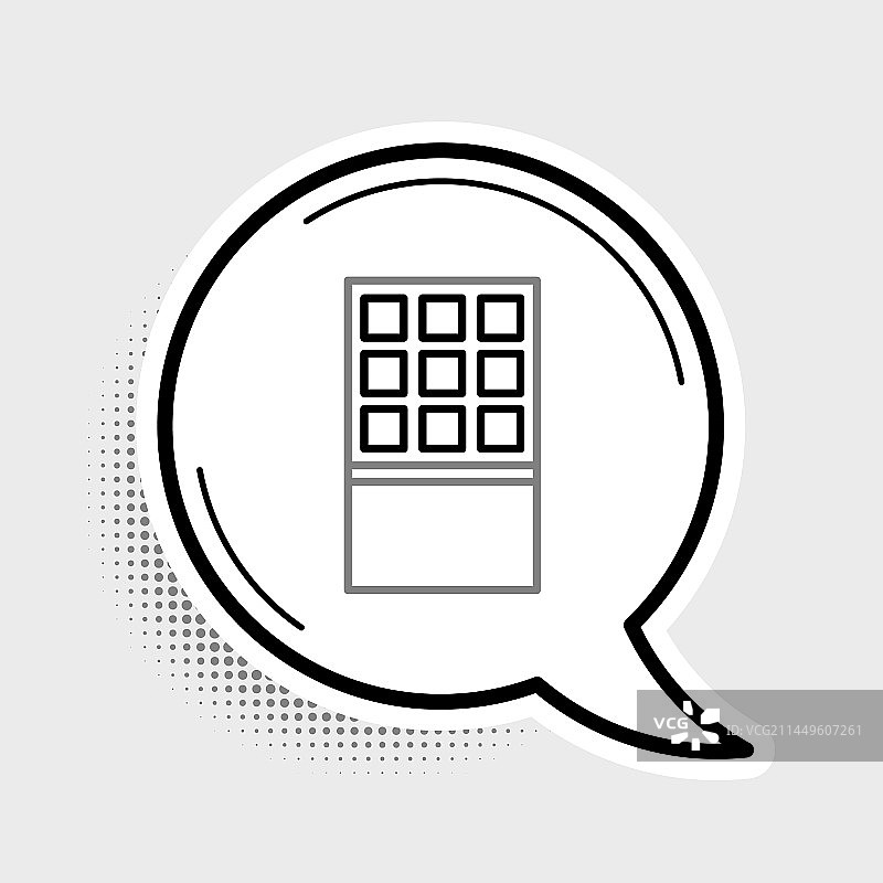 灰色背景上的线性巧克力棒图标图片素材