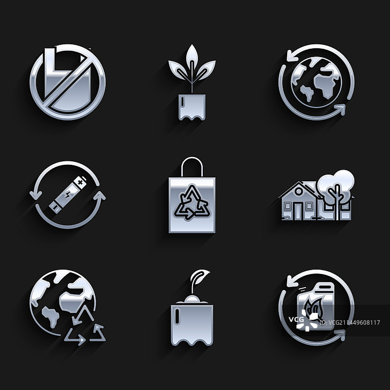 装有瓶中嫩芽的塑料袋图片素材