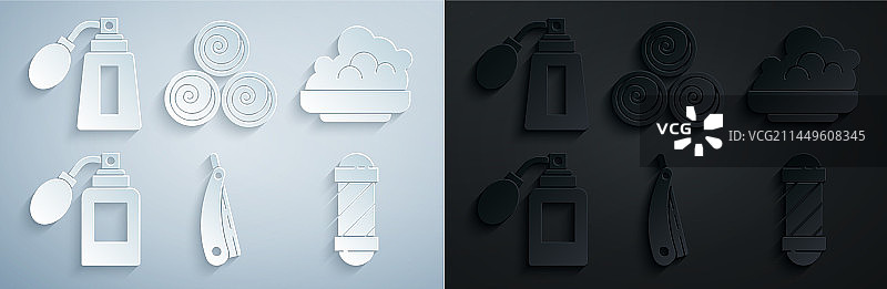 剃须刀、剃须泡沫和须后水套装图片素材