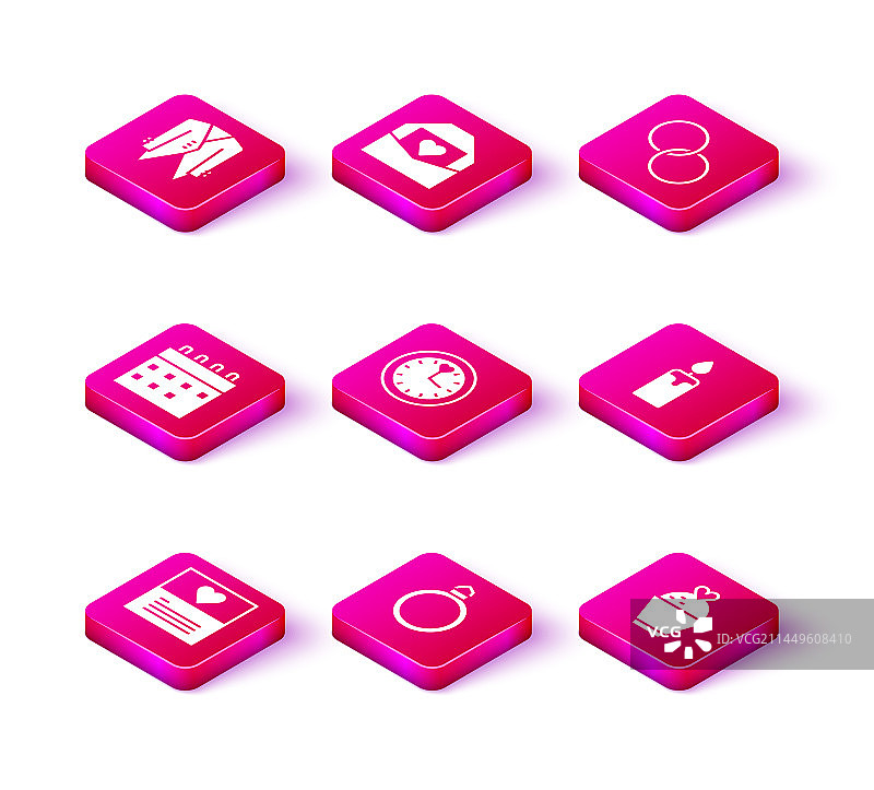 订婚钻戒贺卡套装图片素材