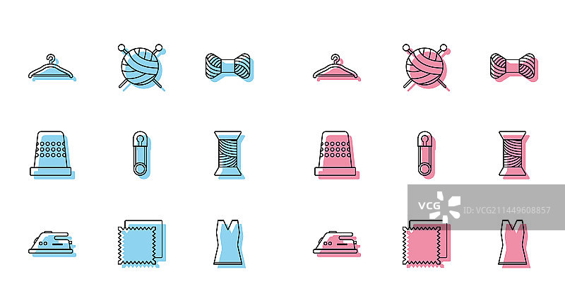 熨斗纺织面料套装图片素材