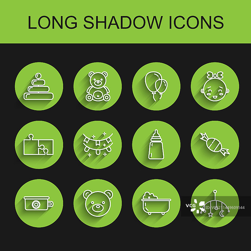 婴儿便盆泰迪熊毛绒玩具金字塔线条素材图片素材