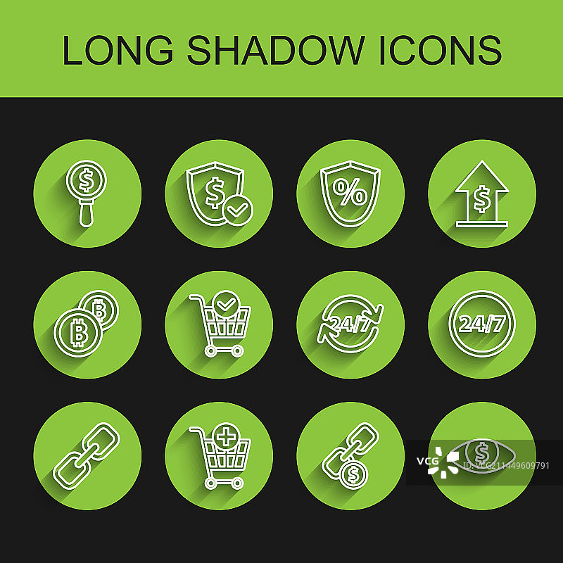 链条链接线条设计：添加到购物车图片素材