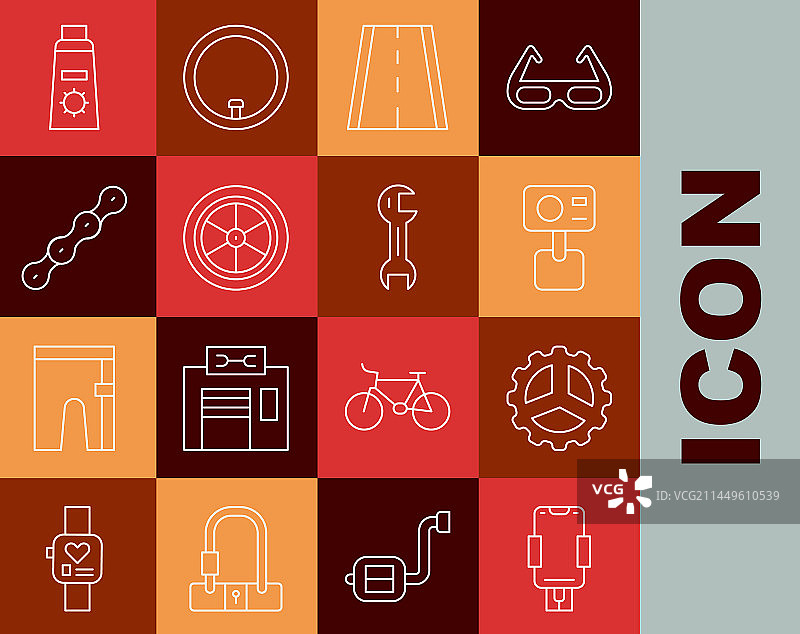 手机支架自行车链轮曲柄图标图片素材