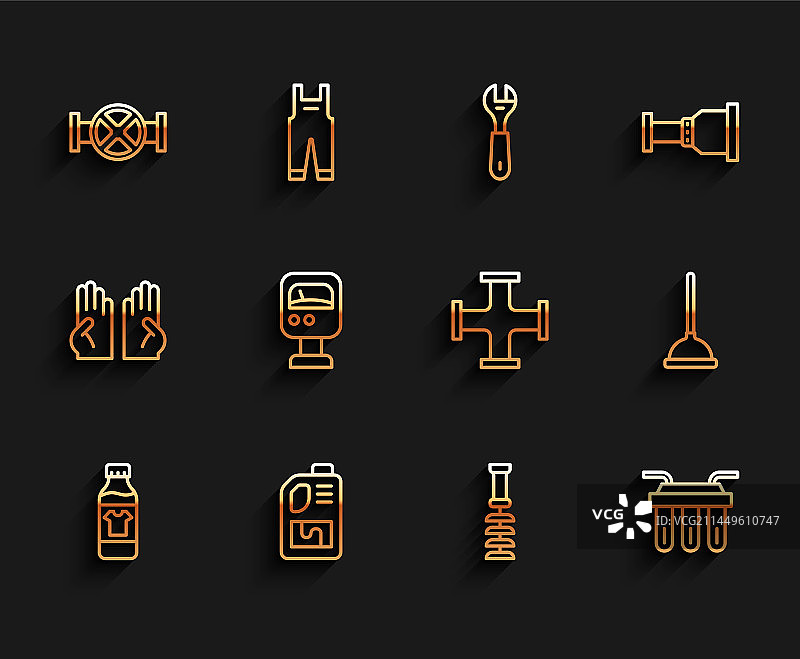 清洁剂下水道疏通剂线条图标图片素材