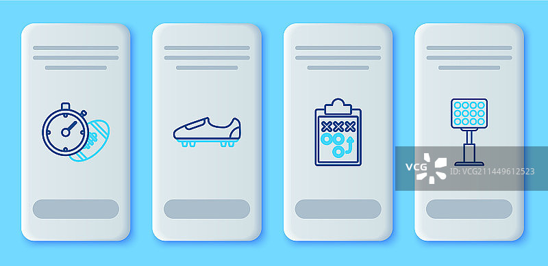 带钉足球鞋线条组合图片素材