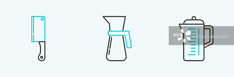 茶壶肉类切碎器量杯套装图片素材