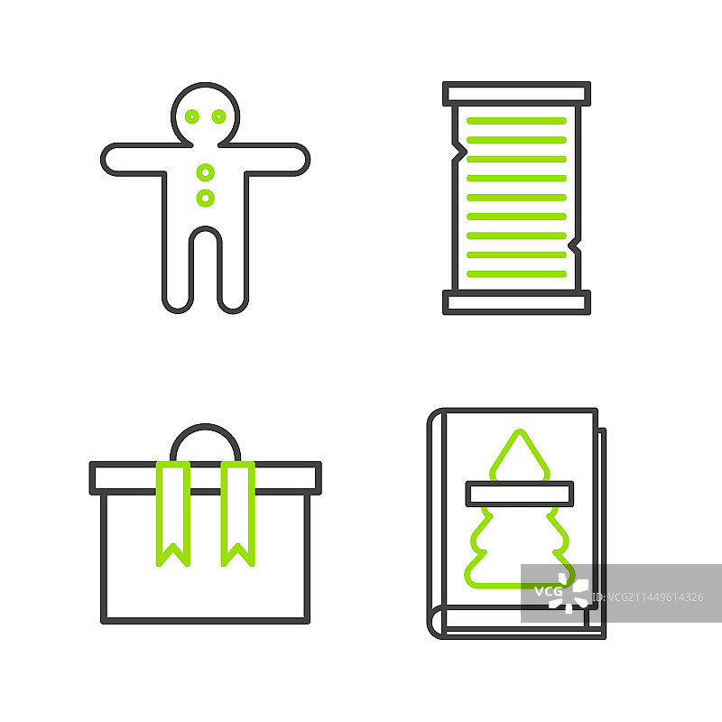 圣诞书礼品盒愿望清单组合图片素材