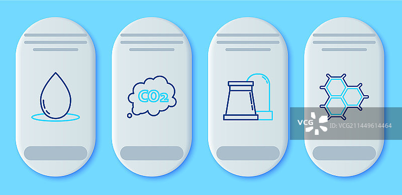 云中二氧化碳排放与油气线条组合图片素材