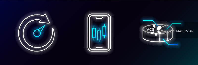 线条饼图信息图数字速度图片素材