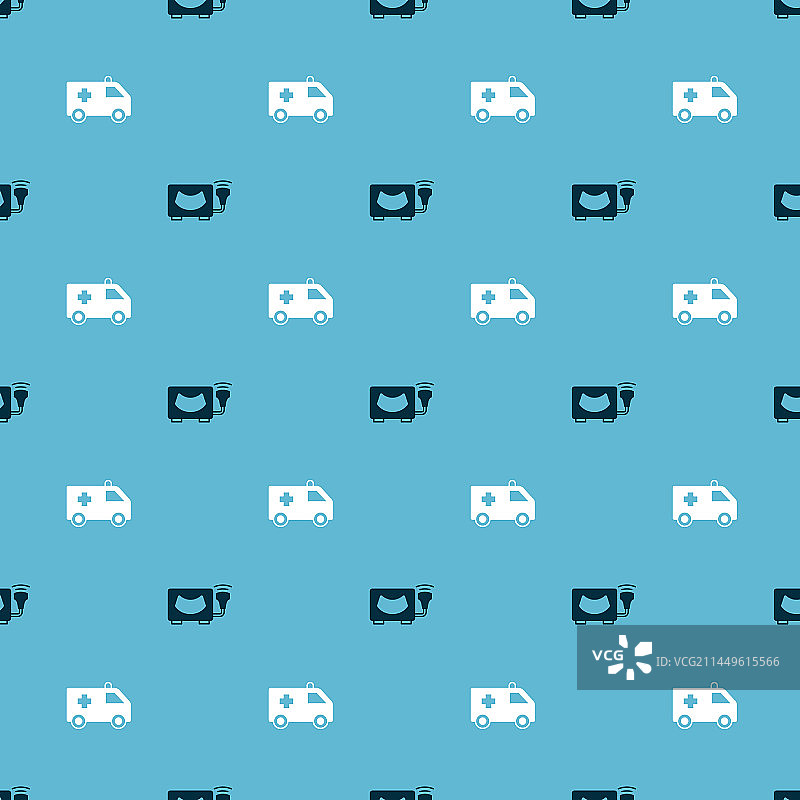 无缝超声波和救护车图片素材