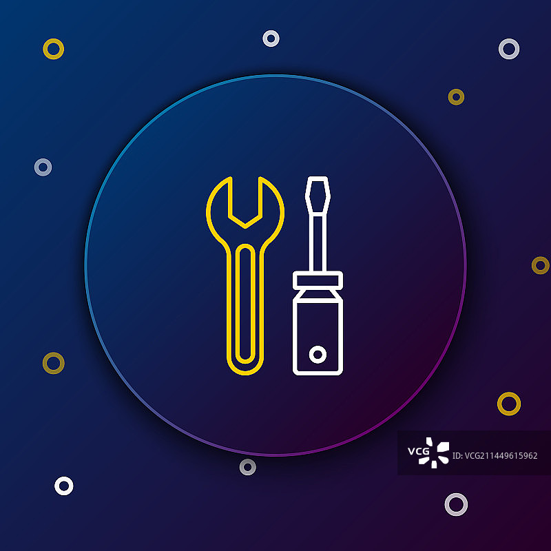 螺丝刀和扳手工具图标图片素材
