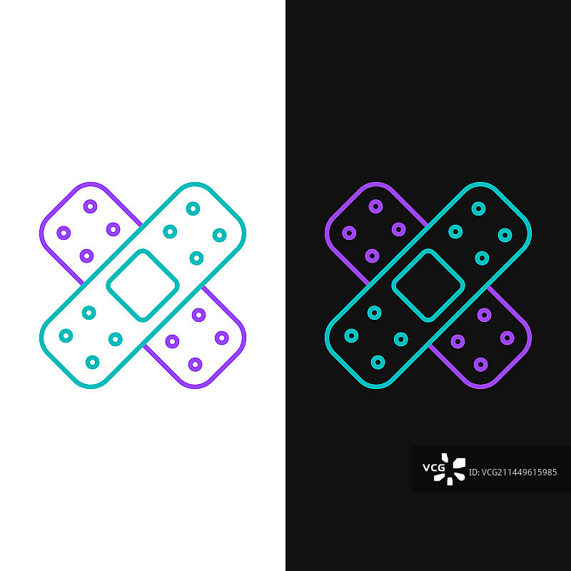 绷带石膏线条图标图片素材