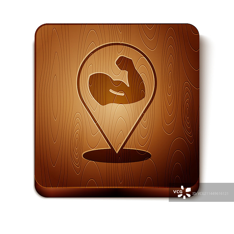 棕色健美运动员展示肌肉图标图片素材