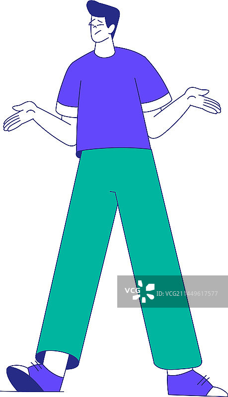 十字路口站立的年轻男人图片素材