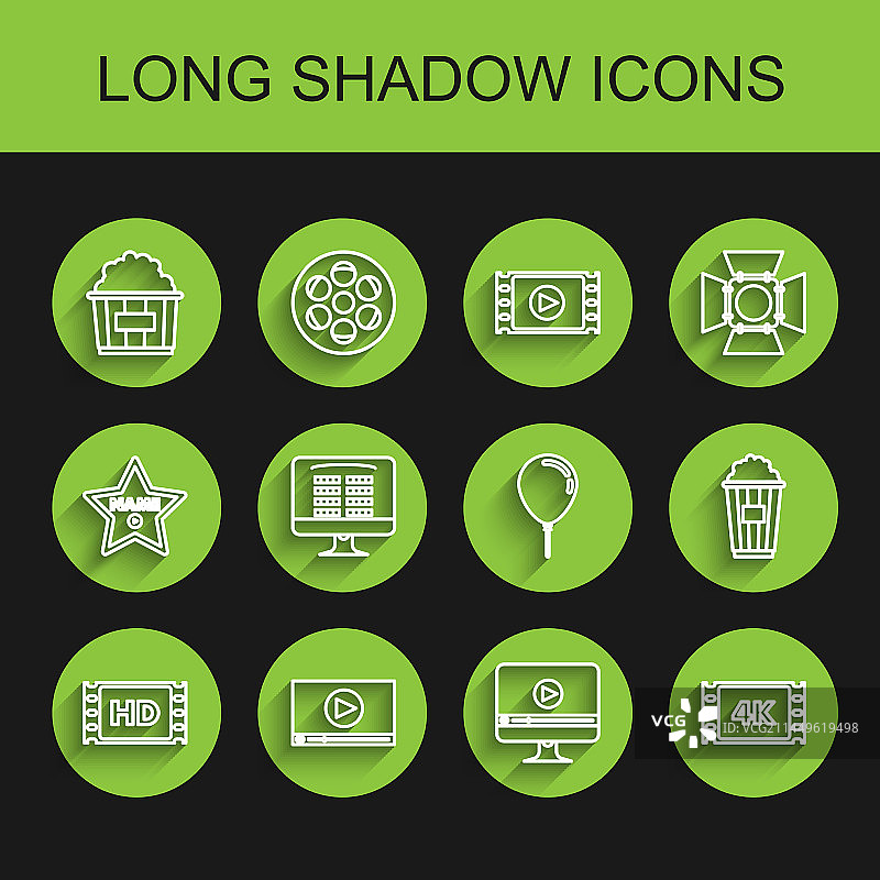 4K电影在线播放视频边框图片素材