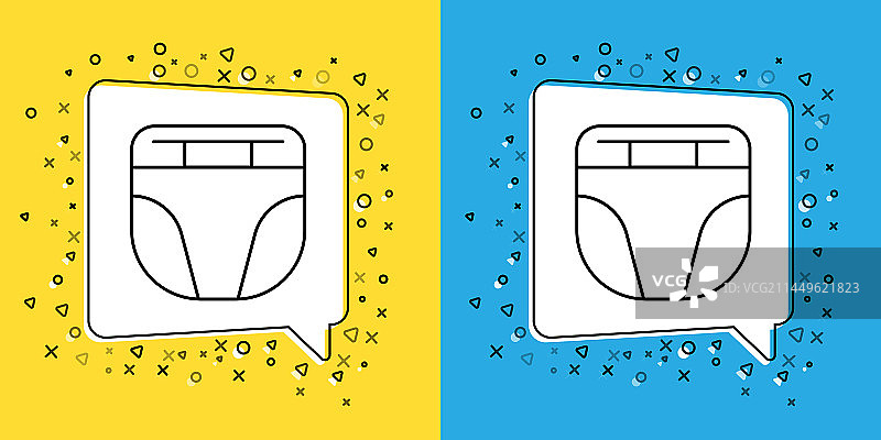 狗狗尿布图标黄色背景图片素材