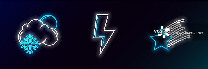 流星云和雪太阳图片素材