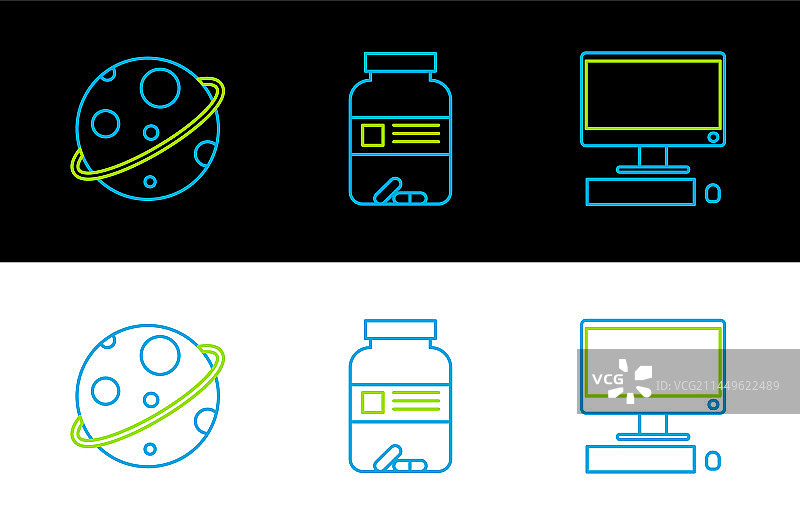电脑显示器屏幕键盘鼠标套装图片素材