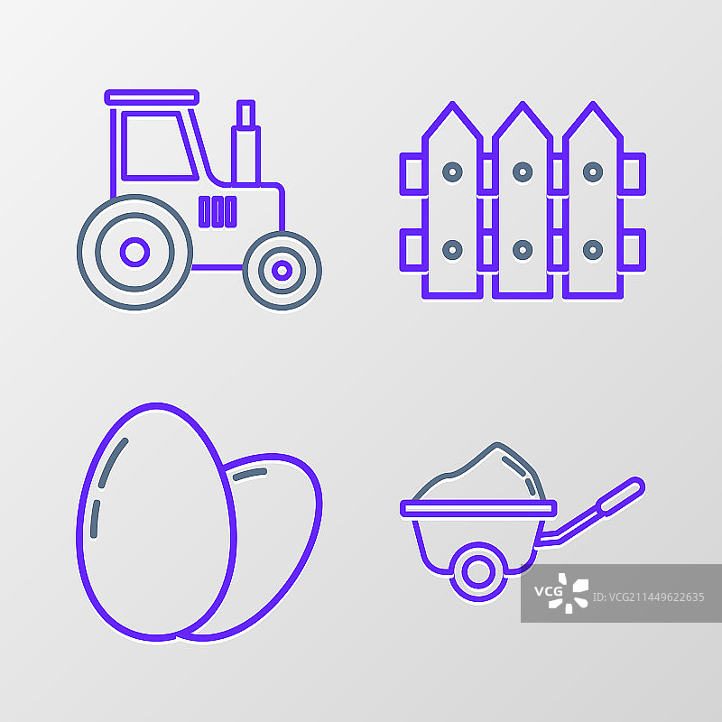 成套的滚轮车、泥土和鸡蛋图片素材