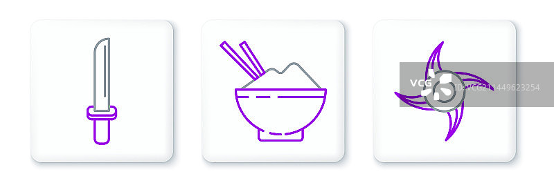 日本忍者手里剑武士刀大米图片素材