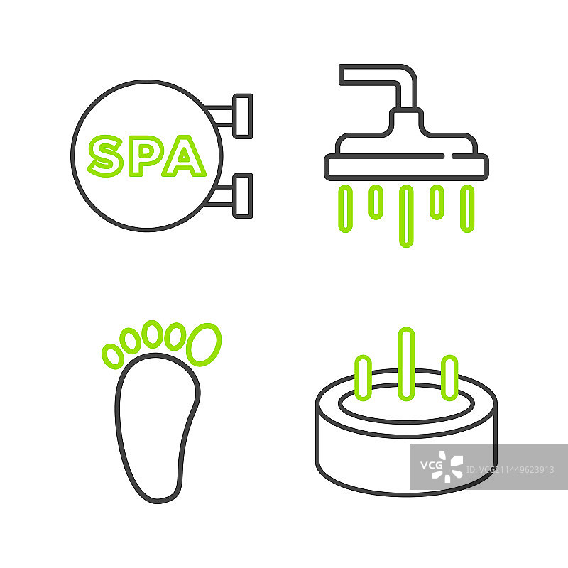 带梯子和足底按摩的泳池图片素材