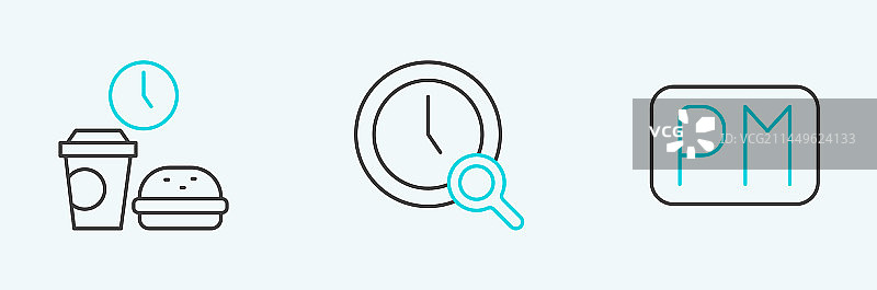 快餐和放大镜图片素材