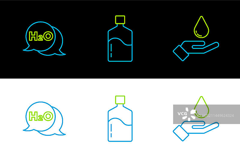 清洁用品：用肥皂洗手与化学式图片素材