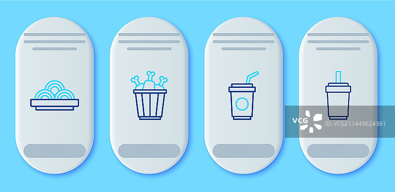 包装盒里的鸡腿线条素材图片素材