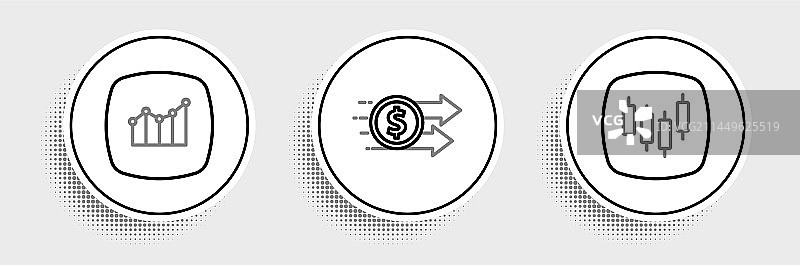 带有股票市场金融的浏览器线条图片素材
