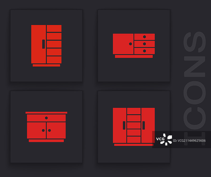 衣柜抽屉柜及家具套装图片素材