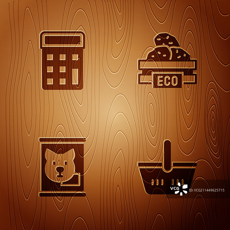 购物篮计算器罐头食品套装图片素材