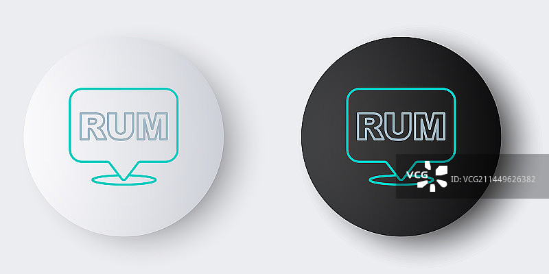 朗姆酒瓶线性酒精饮品图标图片素材