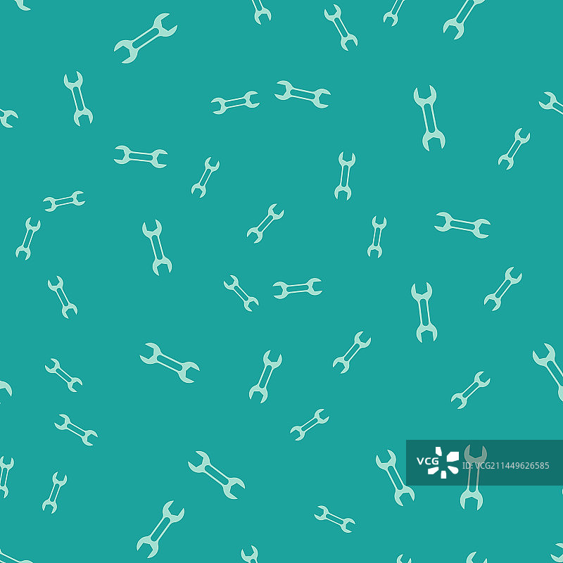 绿色扳手图标无缝背景图片素材