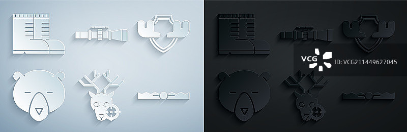 带十字瞄准线的猎鹿图片素材