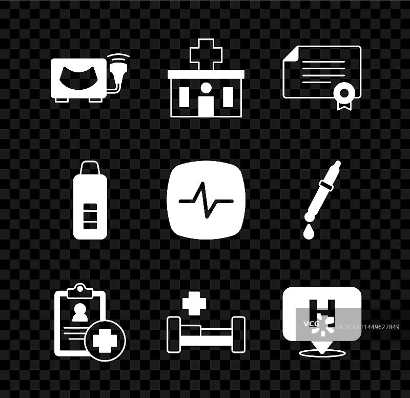 超声波医院建筑证书素材图片素材