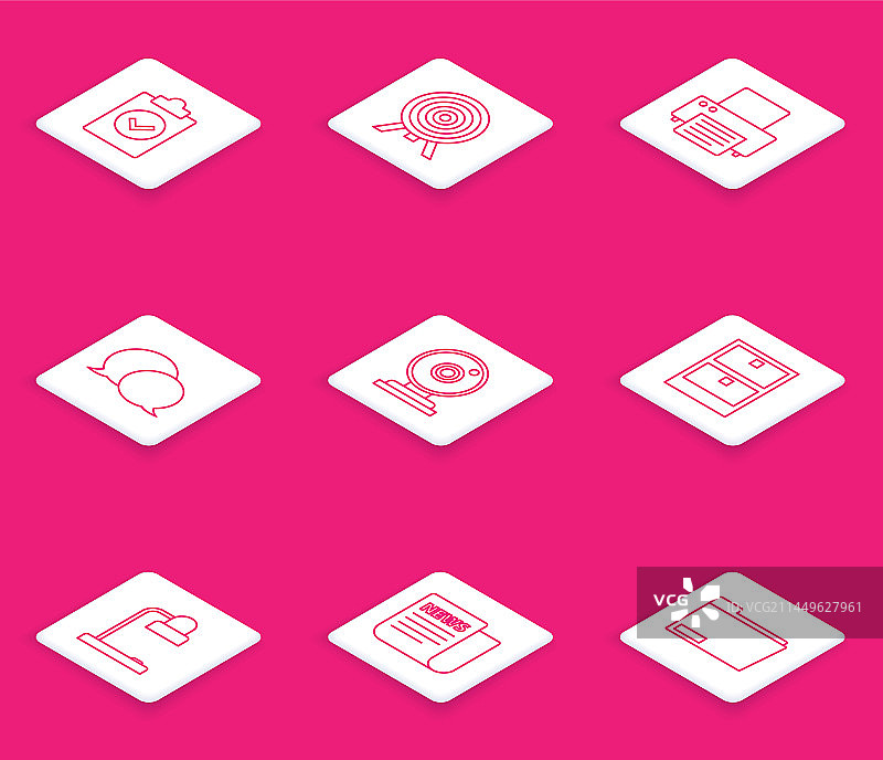 已完成任务目标、打印机、语音气泡图片素材