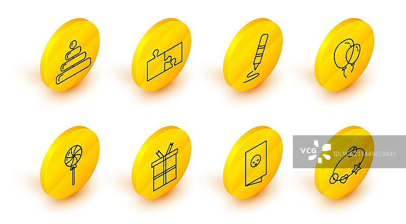 线稿拨浪鼓婴儿玩具婴儿派对请柬图片素材