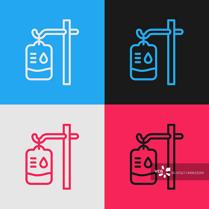 波普艺术风格的输液袋图标图片素材