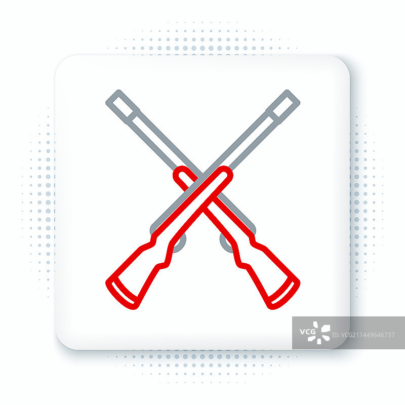 白色背景上交叉的猎枪图标图片素材