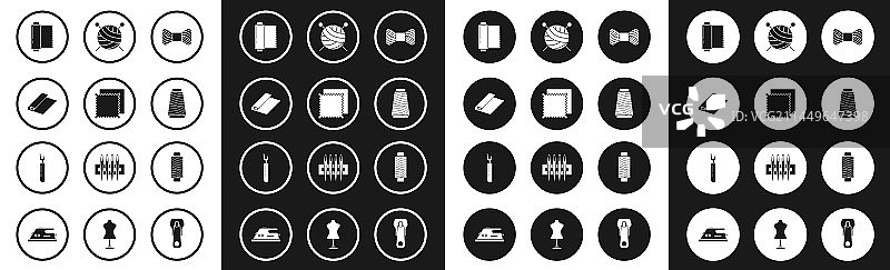线轴和纺织面料卷图片素材
