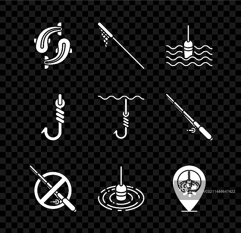 鱼、渔网、漂浮物、水、禁止钓鱼图片素材