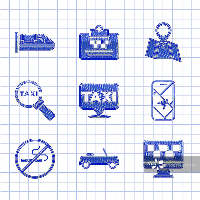 出租车车载电脑呼叫服务场景图片素材