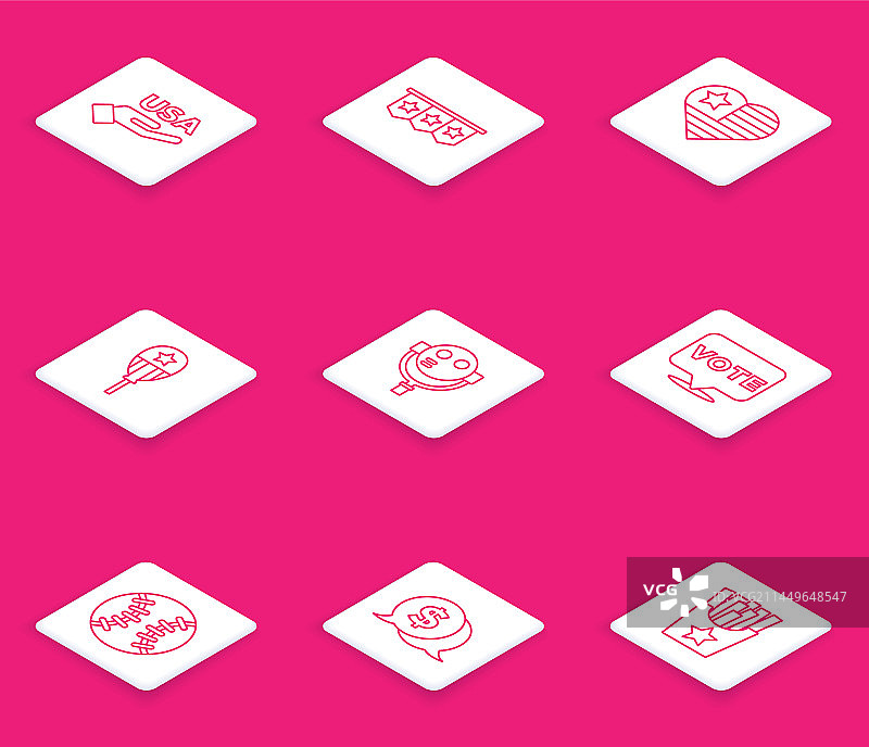 美国独立日嘉年华花环图片素材